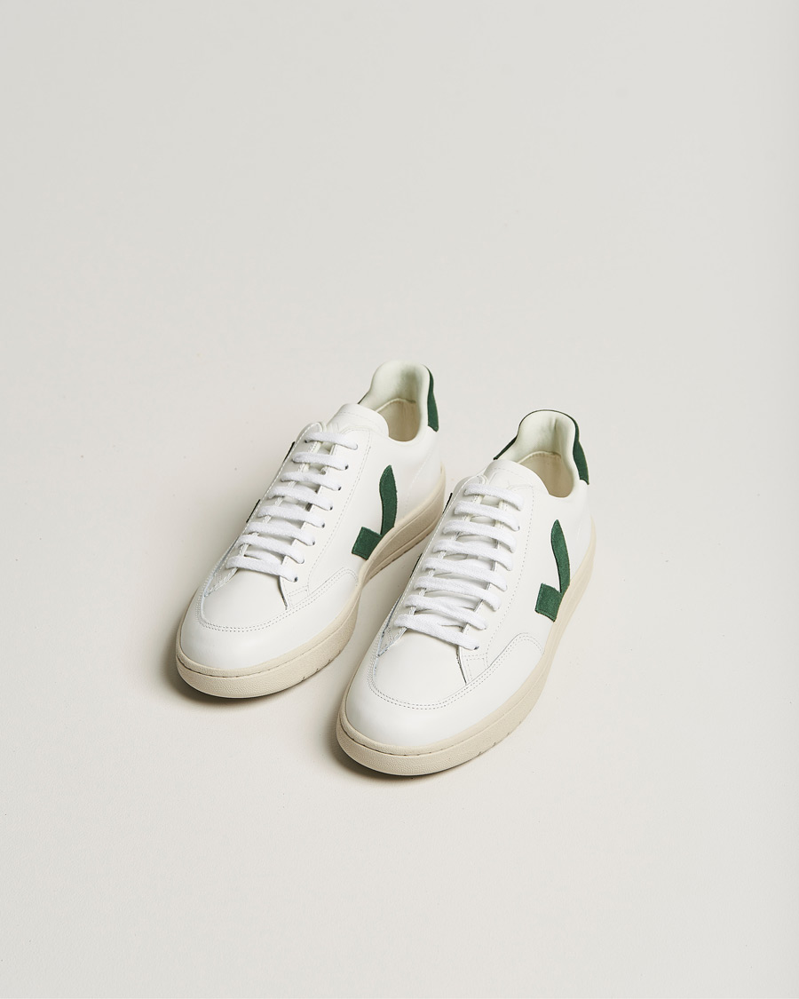 Herren | Weiße Sneakers | Veja | V-12 Leather Sneaker Extra White/Cypres