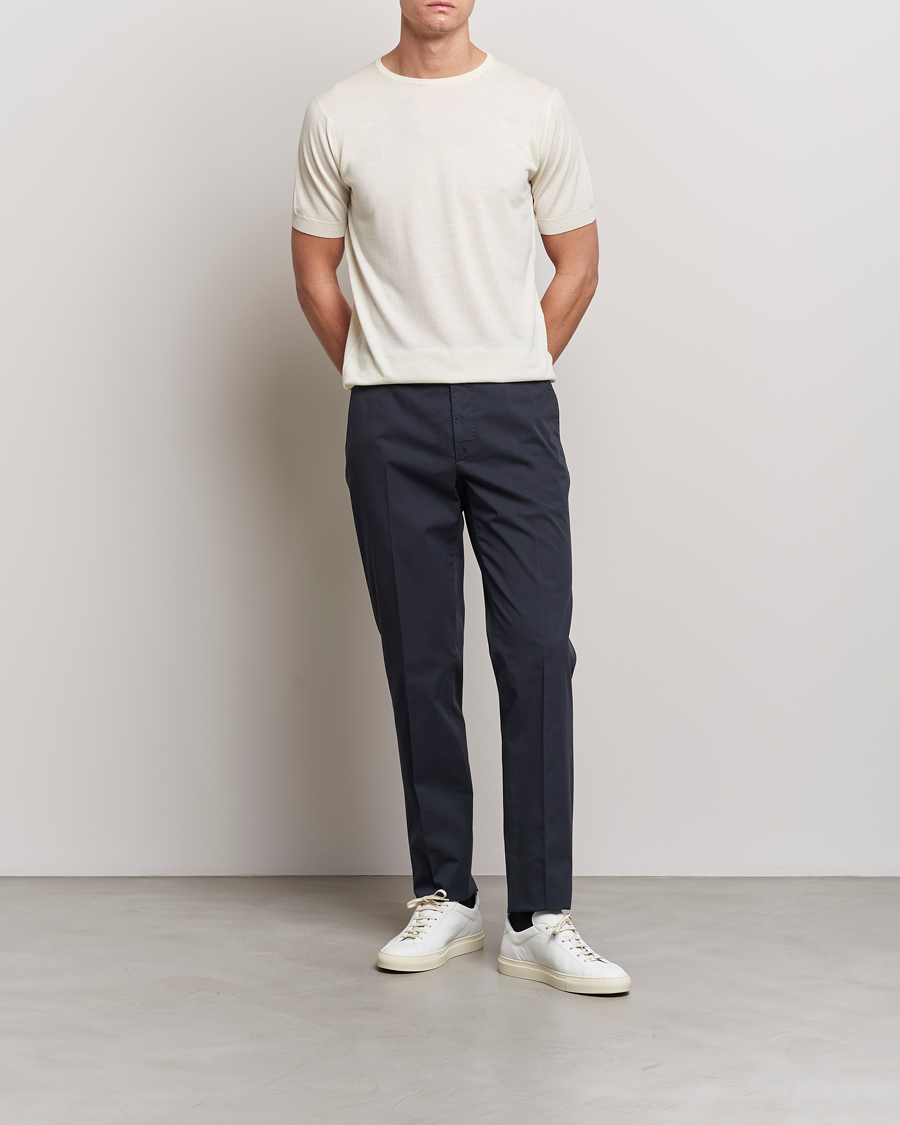 Herren | T-Shirts | John Smedley | Belden Wool/Cotton T-Shirt Latte