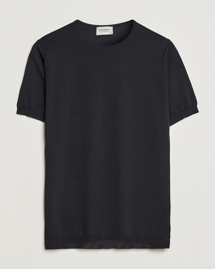 Herren | T-Shirts | John Smedley | Belden Wool/Cotton T-Shirt Navy