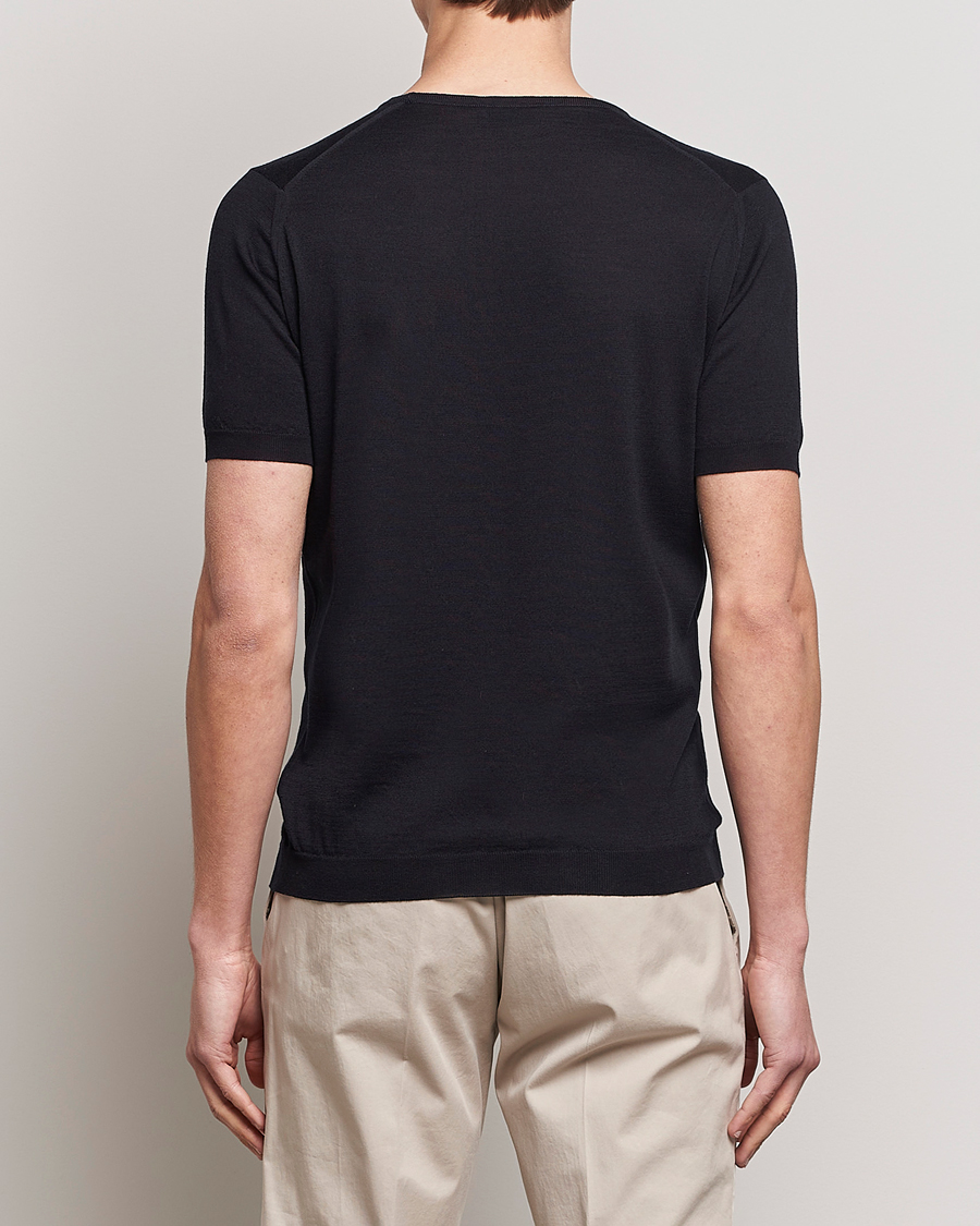 Herren | T-Shirts | John Smedley | Belden Wool/Cotton T-Shirt Navy