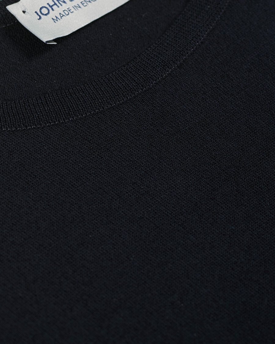 Herren | T-Shirts | John Smedley | Belden Wool/Cotton T-Shirt Navy