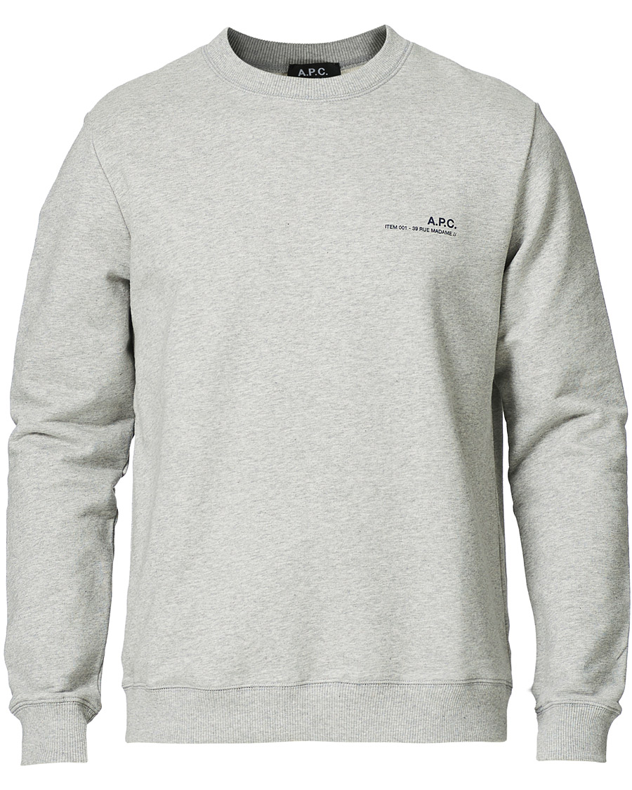 Herren | Pullover | A.P.C. | Item Crew Neck Sweatshirt Heather Grey