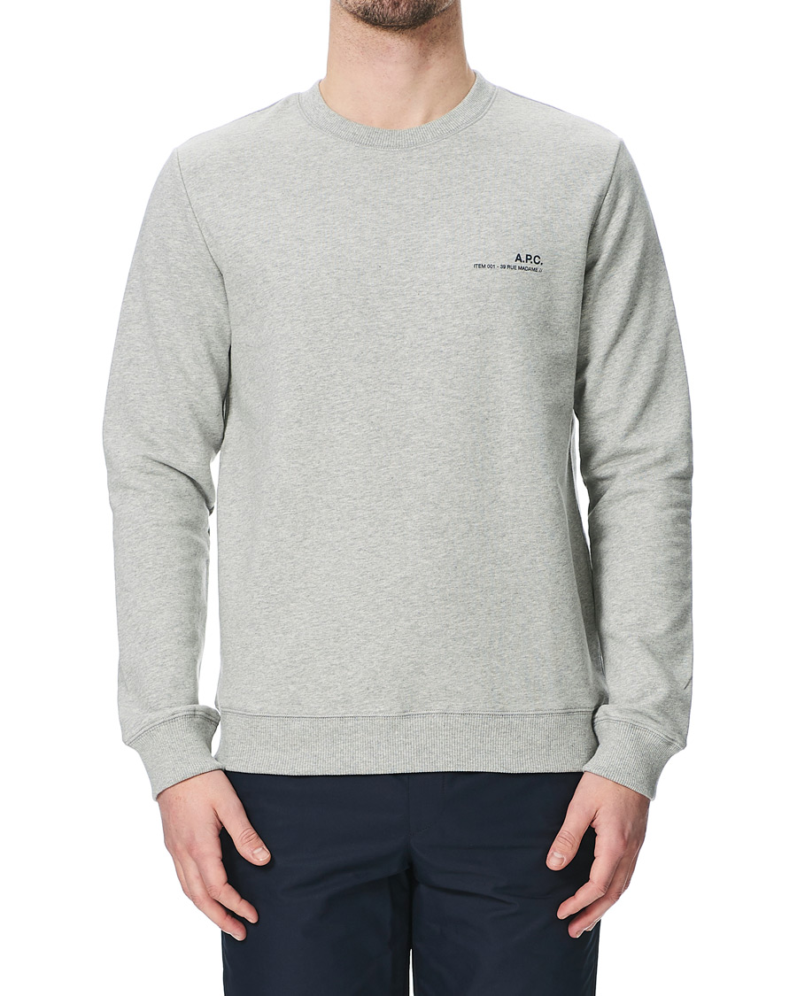Herren | Pullover | A.P.C. | Item Crew Neck Sweatshirt Heather Grey