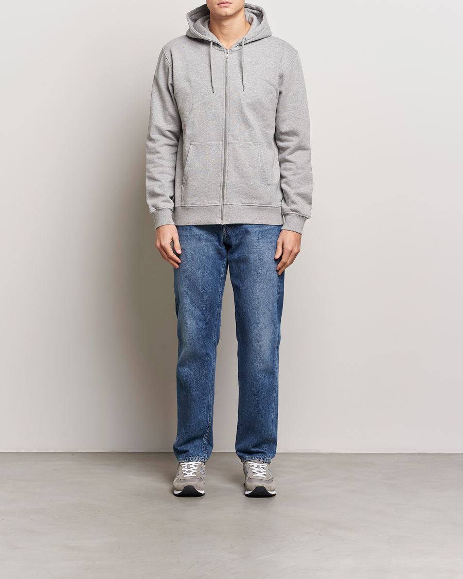 Herren | Pullover | Colorful Standard | Classic Organic Full Zip Hood Heather Grey