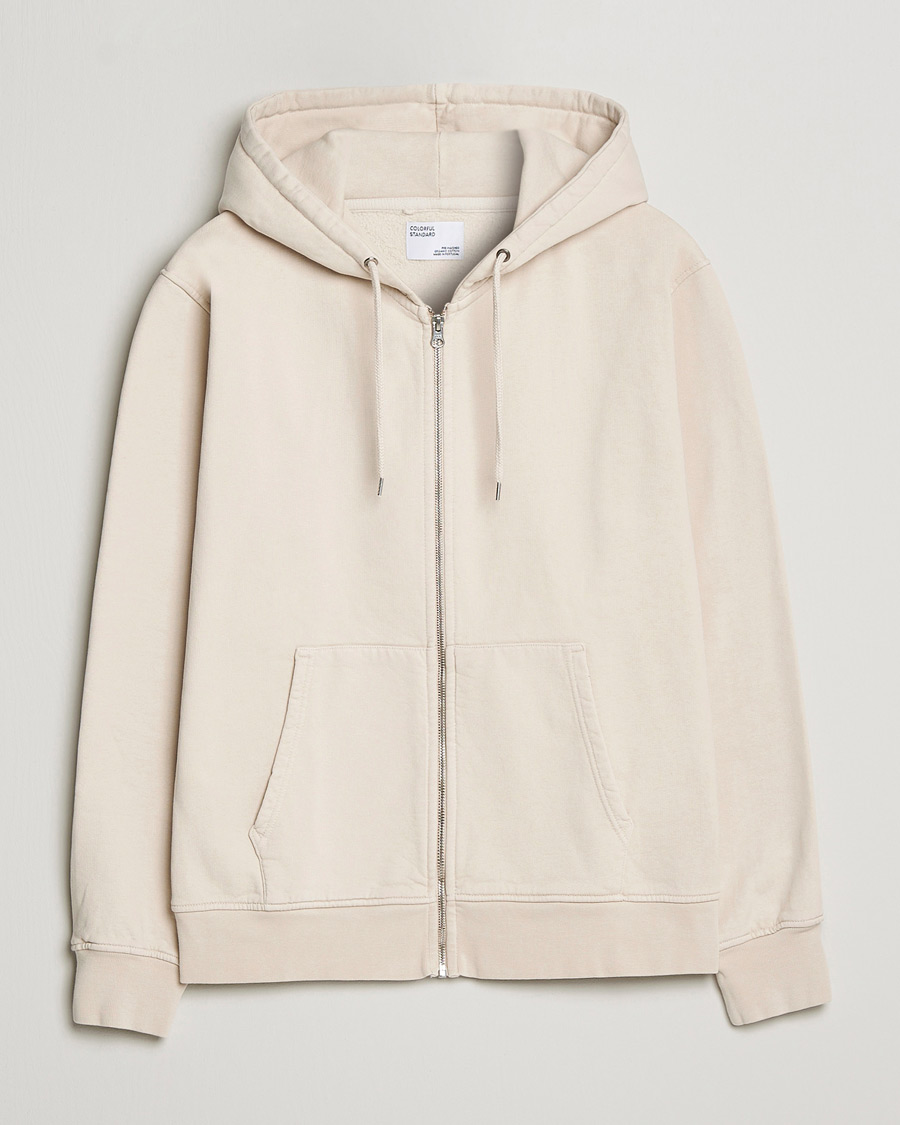 Herren | Pullover | Colorful Standard | Classic Organic Full Zip Hood Ivory White