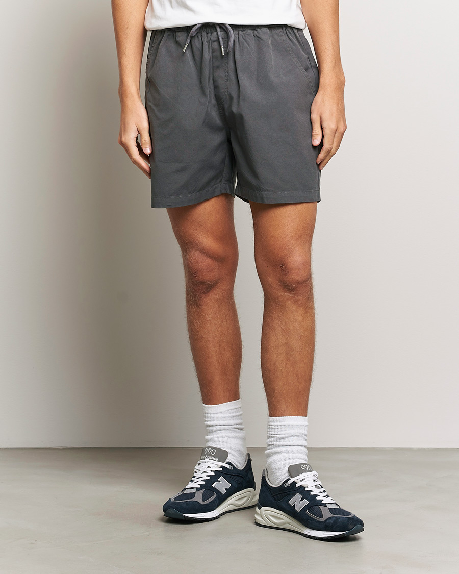 Herren | Shorts | Colorful Standard | Classic Organic Twill Drawstring Shorts Lava Grey