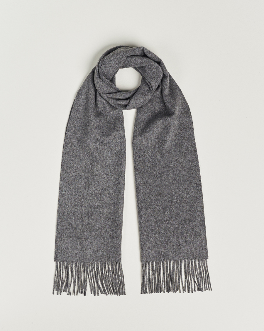 Herren | Piacenza Cashmere Cashmere Scarf Grey Melange | Piacenza Cashmere | Cashmere Scarf Grey Melange