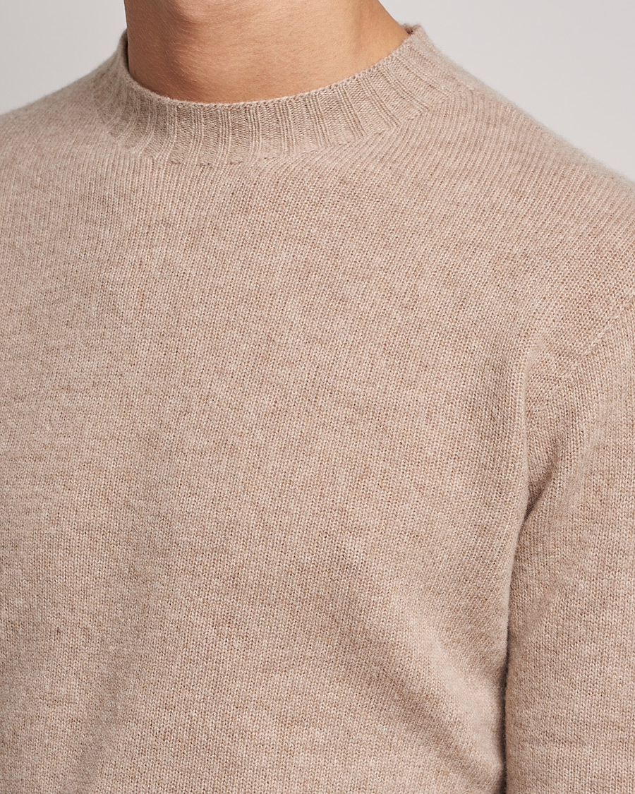 Herren | Pullover | Altea | Wool/Cashmere Crew Neck Sweater Beige