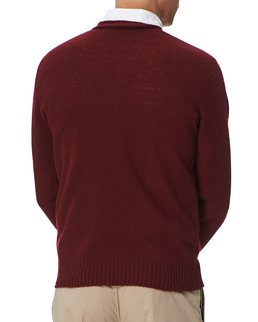 Herren | Pullover | Altea | Wool/Cashmere Crew Neck Sweater Burgundy