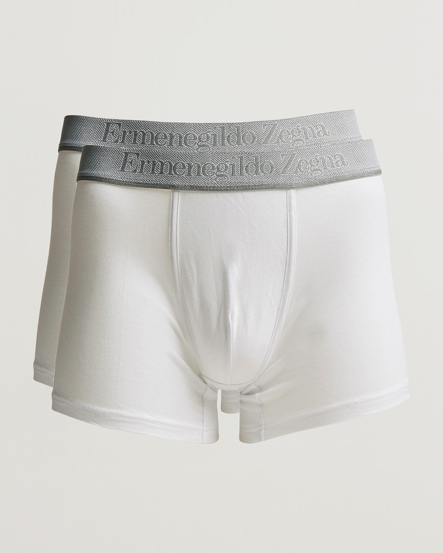 Herren | Unterwäsche | Zegna | Cotton Stretch Boxer Bi-Pack White