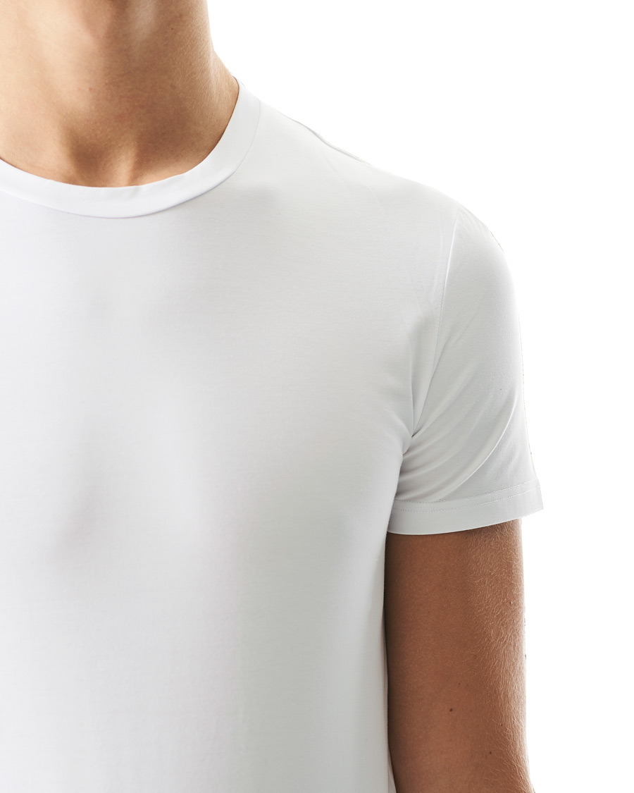 Herren | T-Shirts | Zegna | Cotton Stretch Crew Neck T-Shirt White