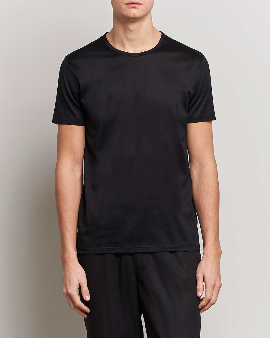 Herren | T-Shirts | Zegna | Filoscozia Fine Cotton Crew Neck T-Shirt Black