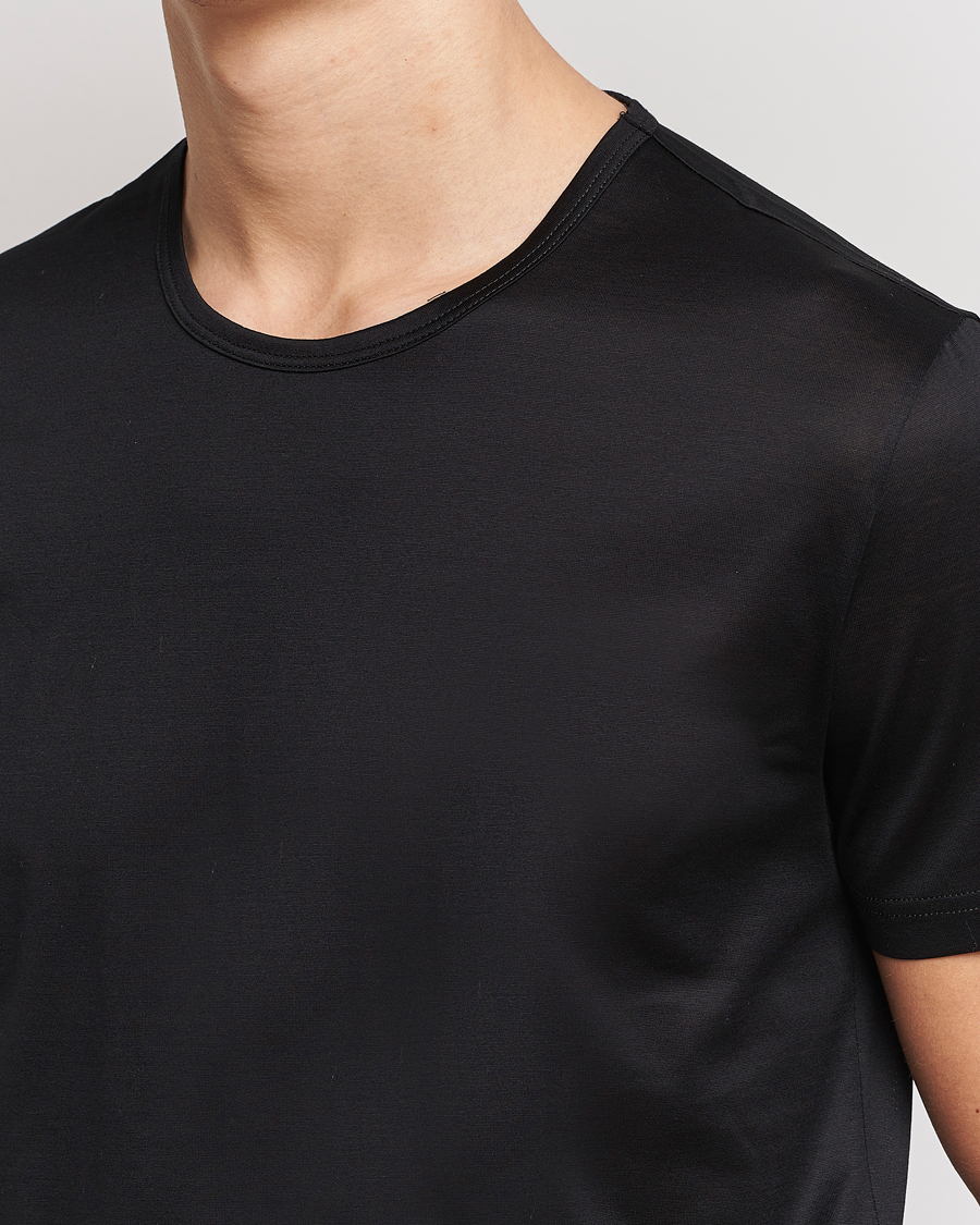 Herren | T-Shirts | Zegna | Filoscozia Fine Cotton Crew Neck T-Shirt Black