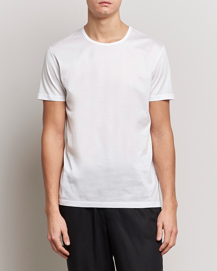 Herren | T-Shirts | Zegna | Filoscozia Fine Cotton Crew Neck T-Shirt White