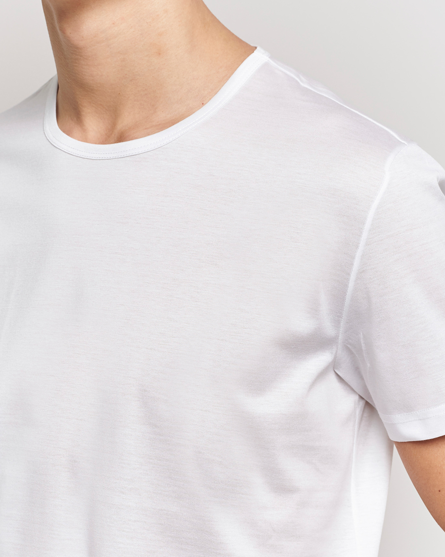 Herren | T-Shirts | Zegna | Filoscozia Fine Cotton Crew Neck T-Shirt White