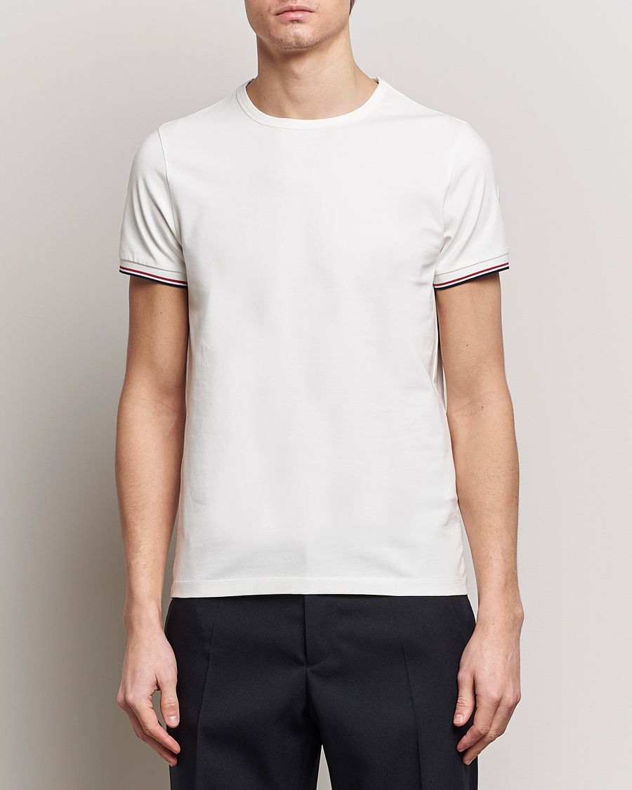 Herren | Weiße T-Shirts | Moncler | Shoulder Logo T-Shirt Off White