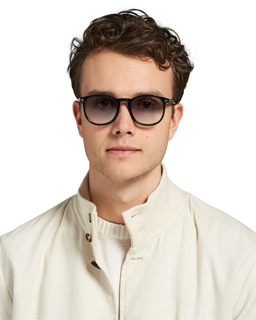 Herren | Tom Ford Ansel Sunglasses Shiny Black/Smoke Mirror | Tom Ford | Ansel Sunglasses Shiny Black/Smoke Mirror