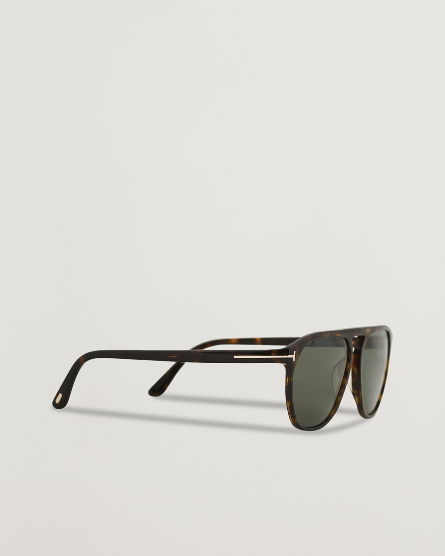 Herren | Tom Ford Jasper-02 Sunglasses Dark Havana/Green | Tom Ford | Jasper-02 Sunglasses Dark Havana/Green