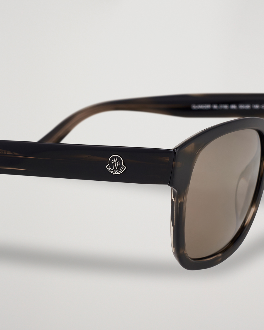 Herren | Moncler Lunettes ML0192 Sunglasses Shiny Dark Brown/Roviex Mirror | Moncler Lunettes | ML0192 Sunglasses Shiny Dark Brown/Roviex Mirror