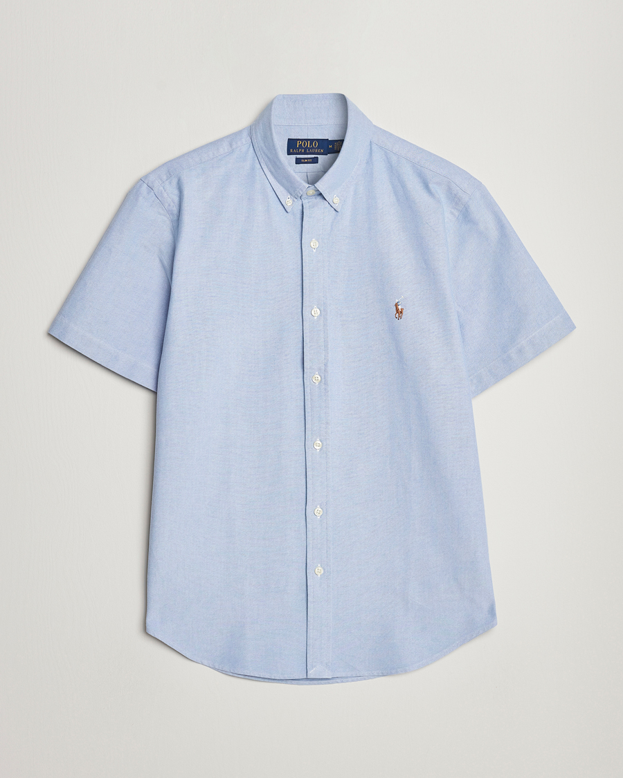 Herren | Hemden | Polo Ralph Lauren | Slim Fit Oxford Short Sleeve Shirt Blue