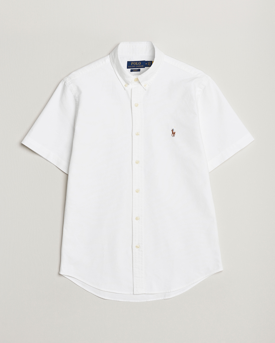 Herren | Hemden | Polo Ralph Lauren | Slim Fit Oxford Short Sleeve Shirt White