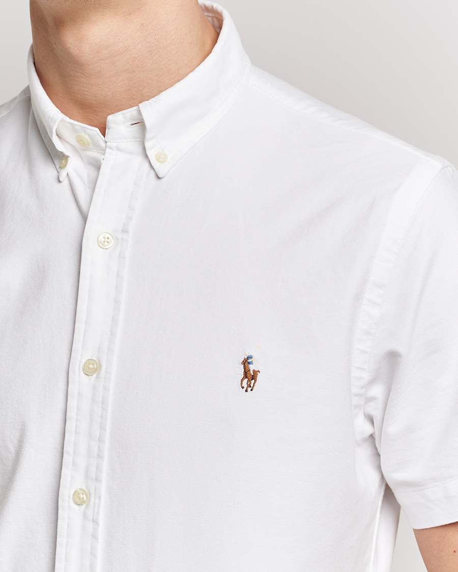 Herren | Hemden | Polo Ralph Lauren | Slim Fit Oxford Short Sleeve Shirt White