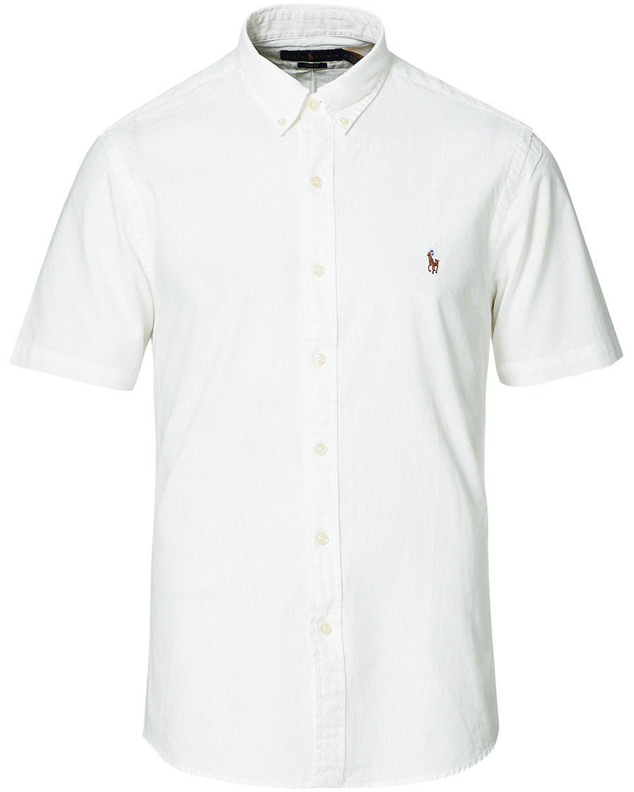 Herren | Hemden | Polo Ralph Lauren | Slim Fit Short Sleeve Button Down Shirt White