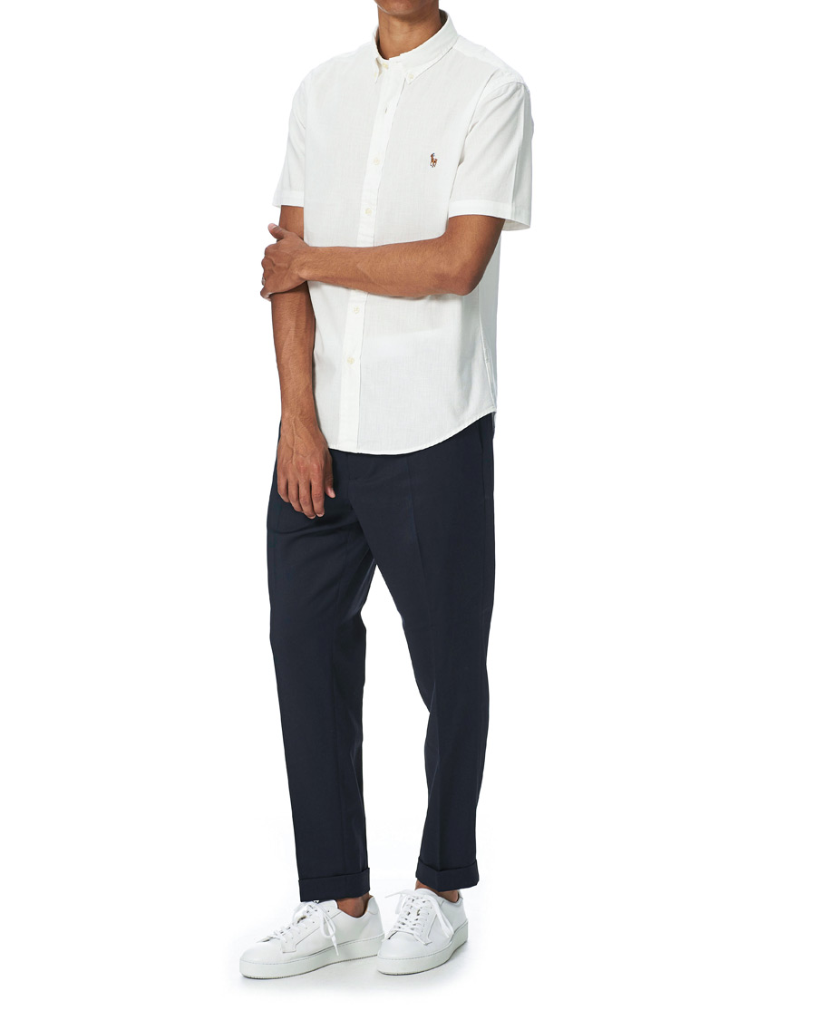 Herren | Hemden | Polo Ralph Lauren | Slim Fit Short Sleeve Button Down Shirt White