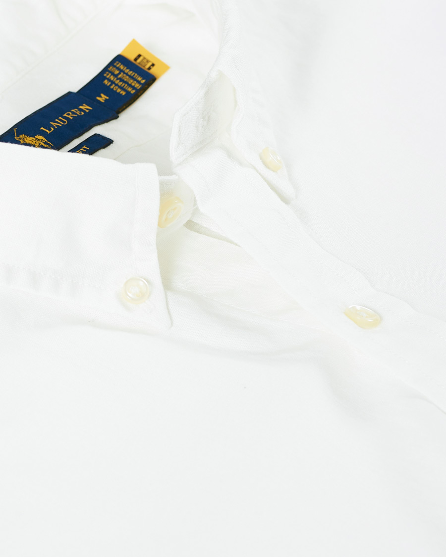 Herren | Hemden | Polo Ralph Lauren | Slim Fit Short Sleeve Button Down Shirt White