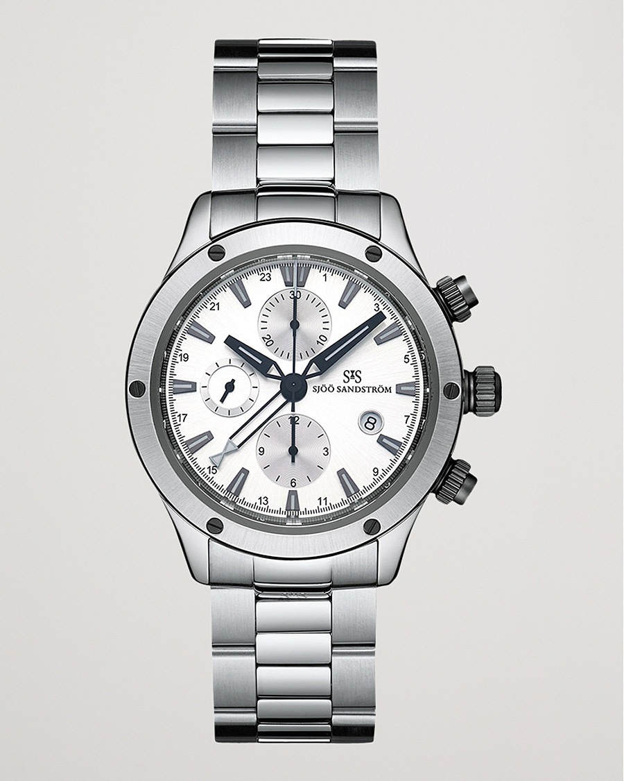 Herren | Sjöö Sandström UTC Extreme 44,2mm White and Stainless Steel | Sjöö Sandström | UTC Extreme 44,2mm White and Stainless Steel