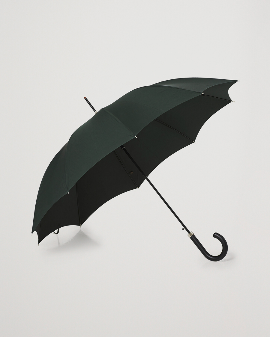 Herren | Fox Umbrellas Hardwood Automatic Umbrella Racing Green | Fox Umbrellas | Hardwood Automatic Umbrella Racing Green