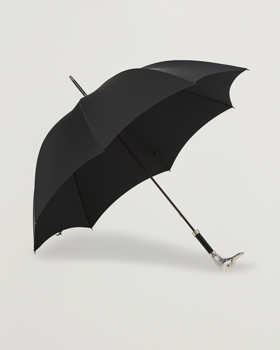 Herren | Fox Umbrellas Silver Duck Umbrella Black Black | Fox Umbrellas | Silver Duck Umbrella Black Black