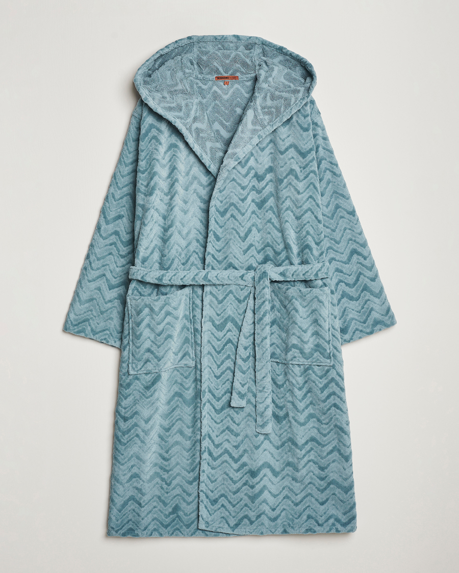 Herren | Schlafanzüge & Bademäntel | Missoni Home | Rex Bathrobe Light Blue