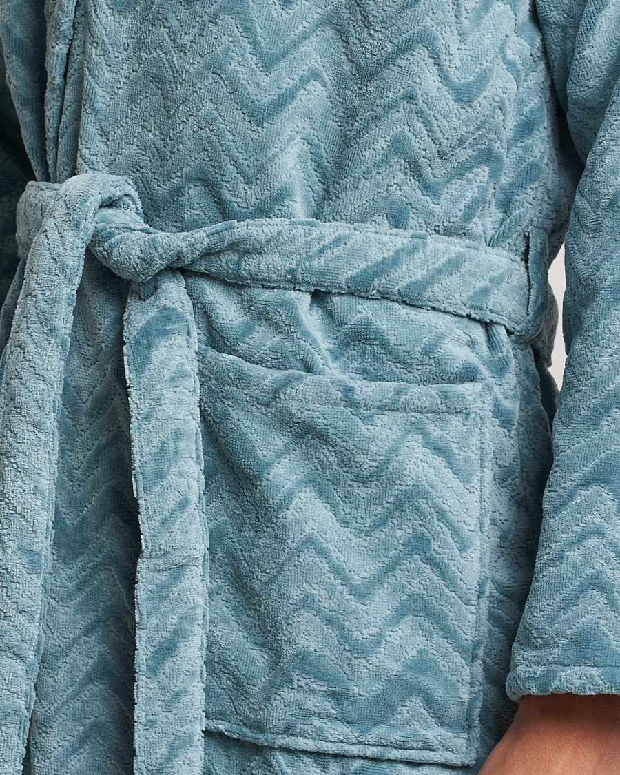 Herren | Schlafanzüge & Bademäntel | Missoni Home | Rex Bathrobe Light Blue