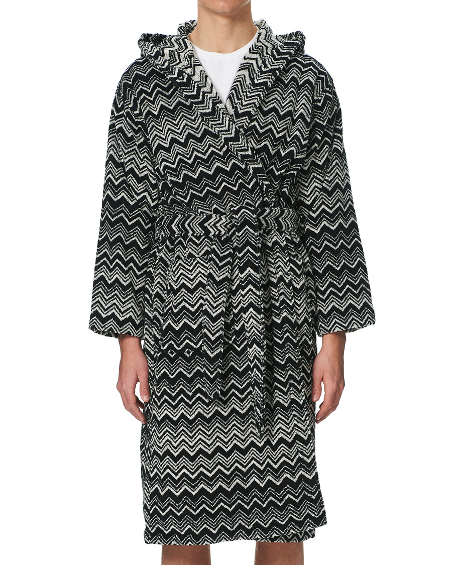 Herren | Schlafanzüge & Bademäntel | Missoni Home | Keith Bathrobe Black/White