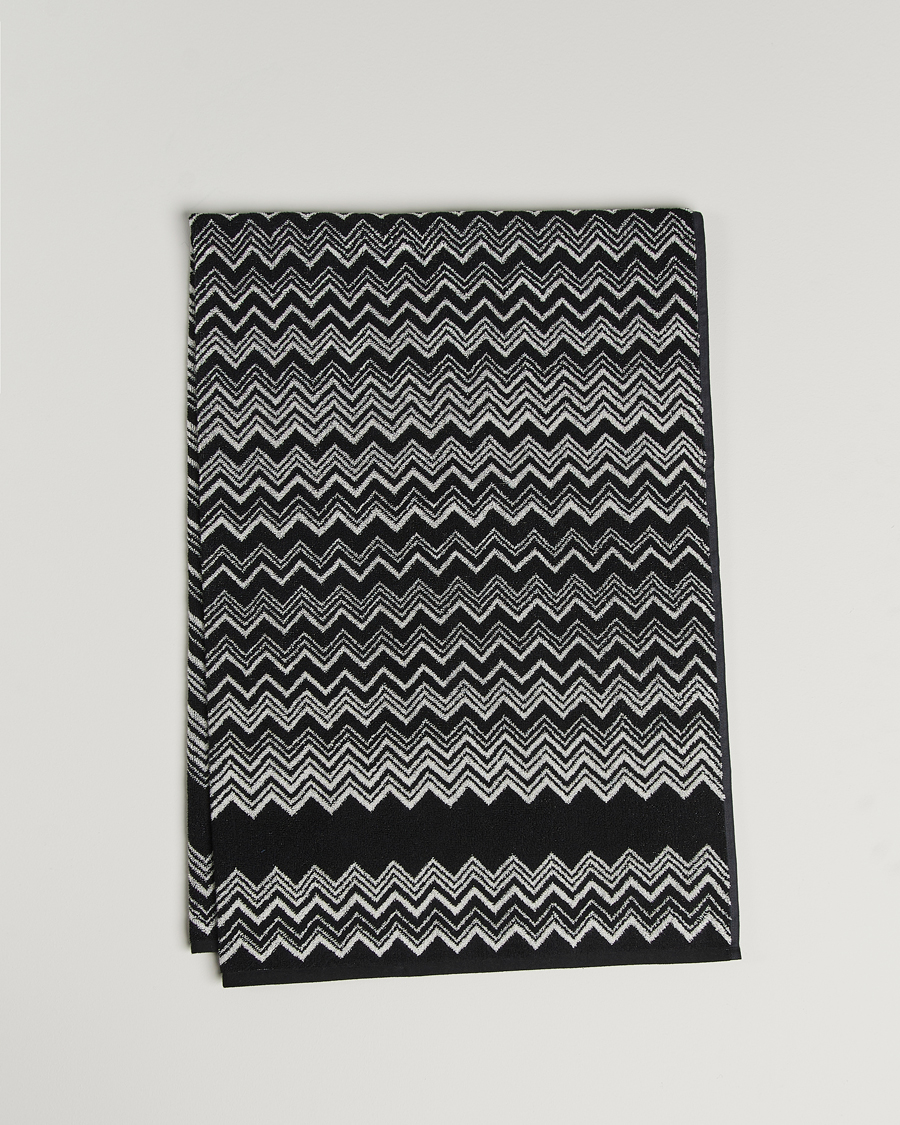 Herren | Missoni Home Keith Bath Sheet 100x150 cm Black/White | Missoni Home | Keith Bath Sheet 100x150 cm Black/White