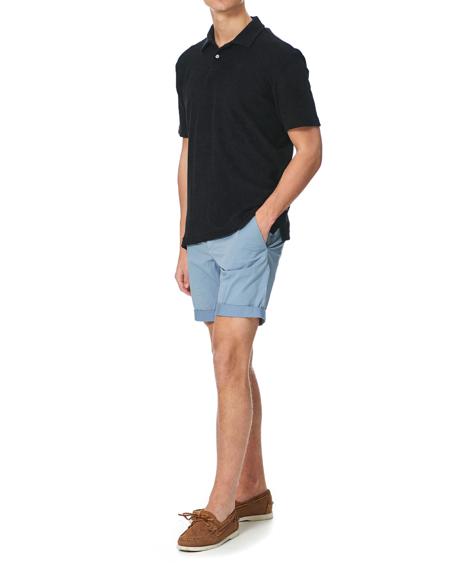 Herren | Shorts | J.Lindeberg | Nathan Super Satin Shorts Steel Blue