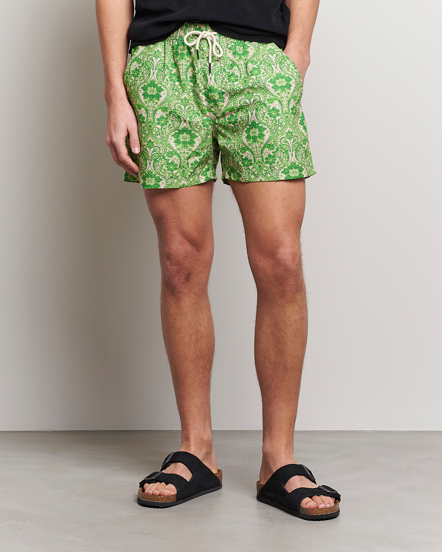 Herren | Badehosen | OAS | Printed Swim Shorts Greenie