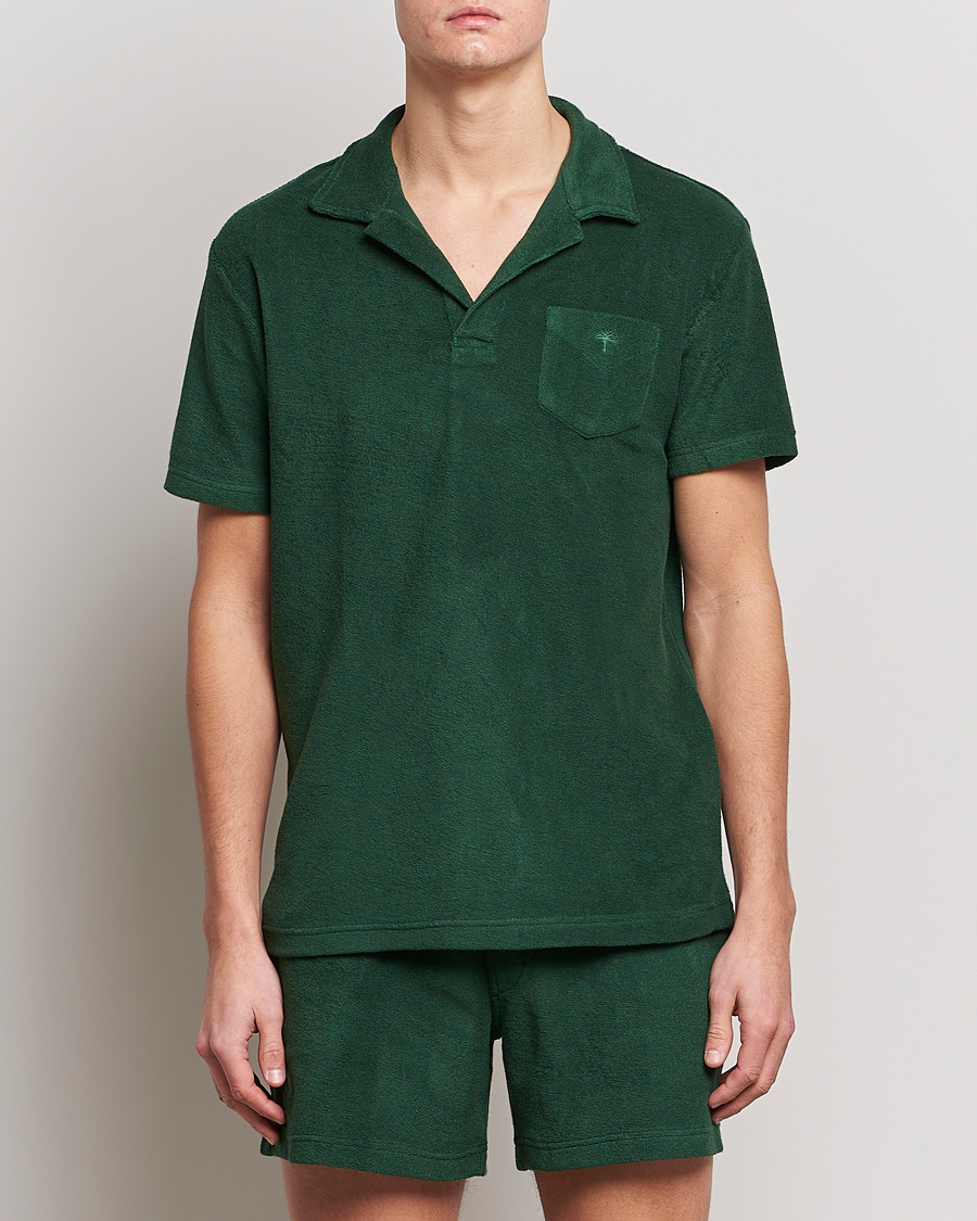 Herren | Poloshirts | OAS | Short Sleeve Terry Polo Dark Green