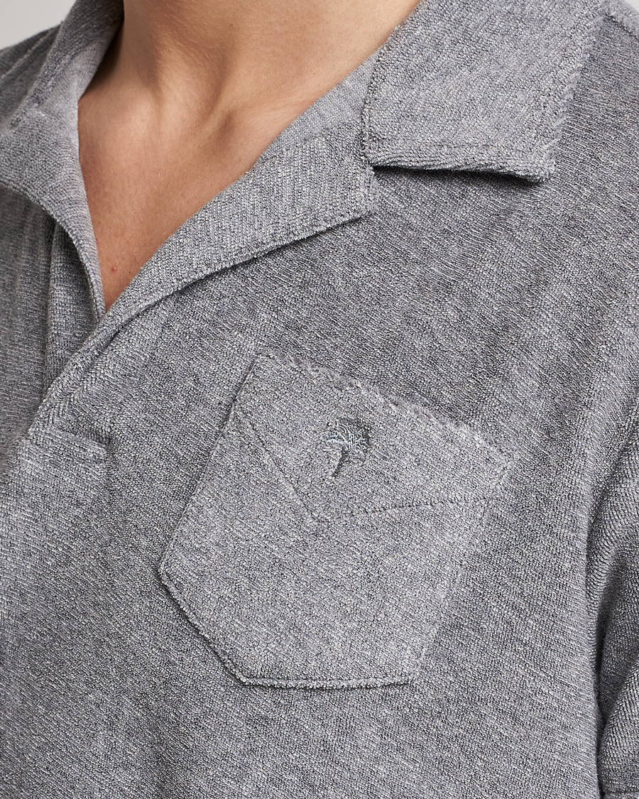 Herren | Poloshirts | OAS | Short Sleeve Terry Polo Grey Melange