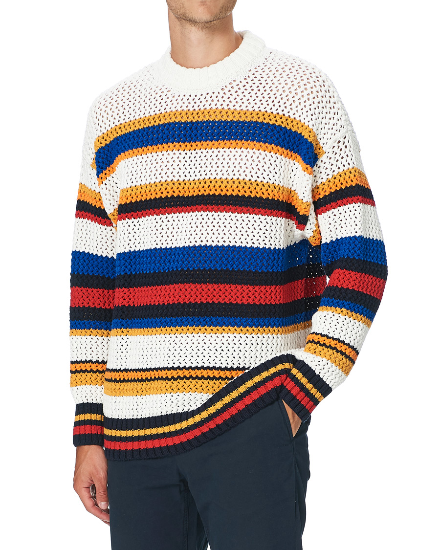 Herren | Pullover | GANT | Open Knit Stripe Crew Neck Multi