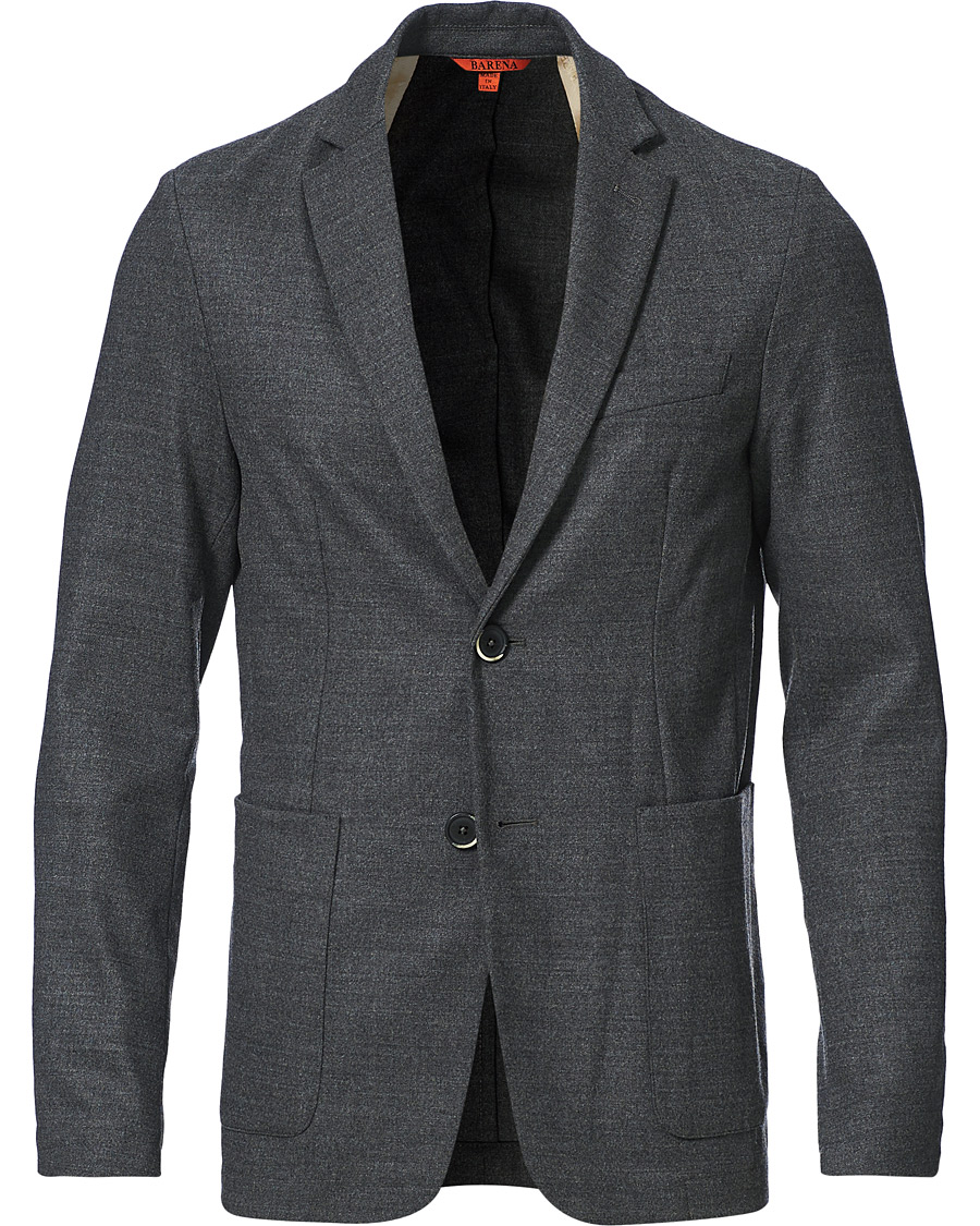 Herren | Sakkos | Barena | Borgo Unconstructed Flannel Blazer Grey Melange