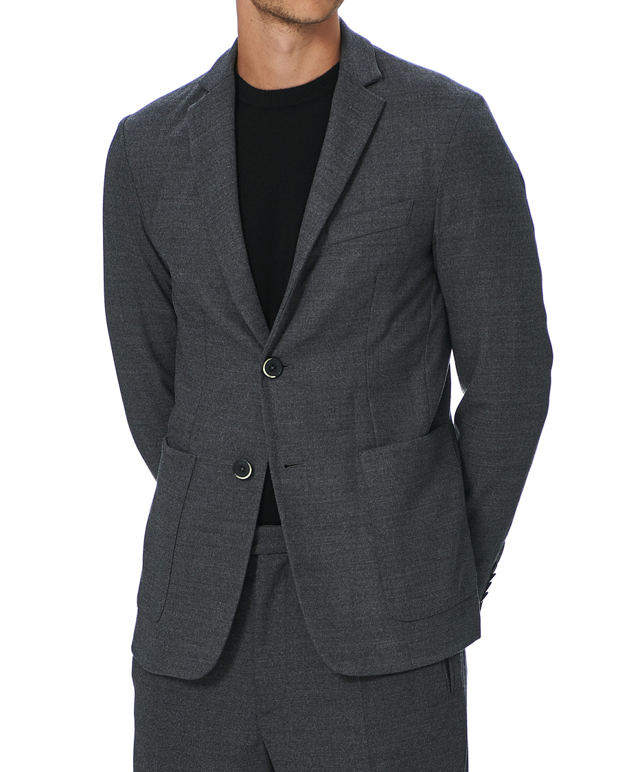Herren | Sakkos | Barena | Borgo Unconstructed Flannel Blazer Grey Melange