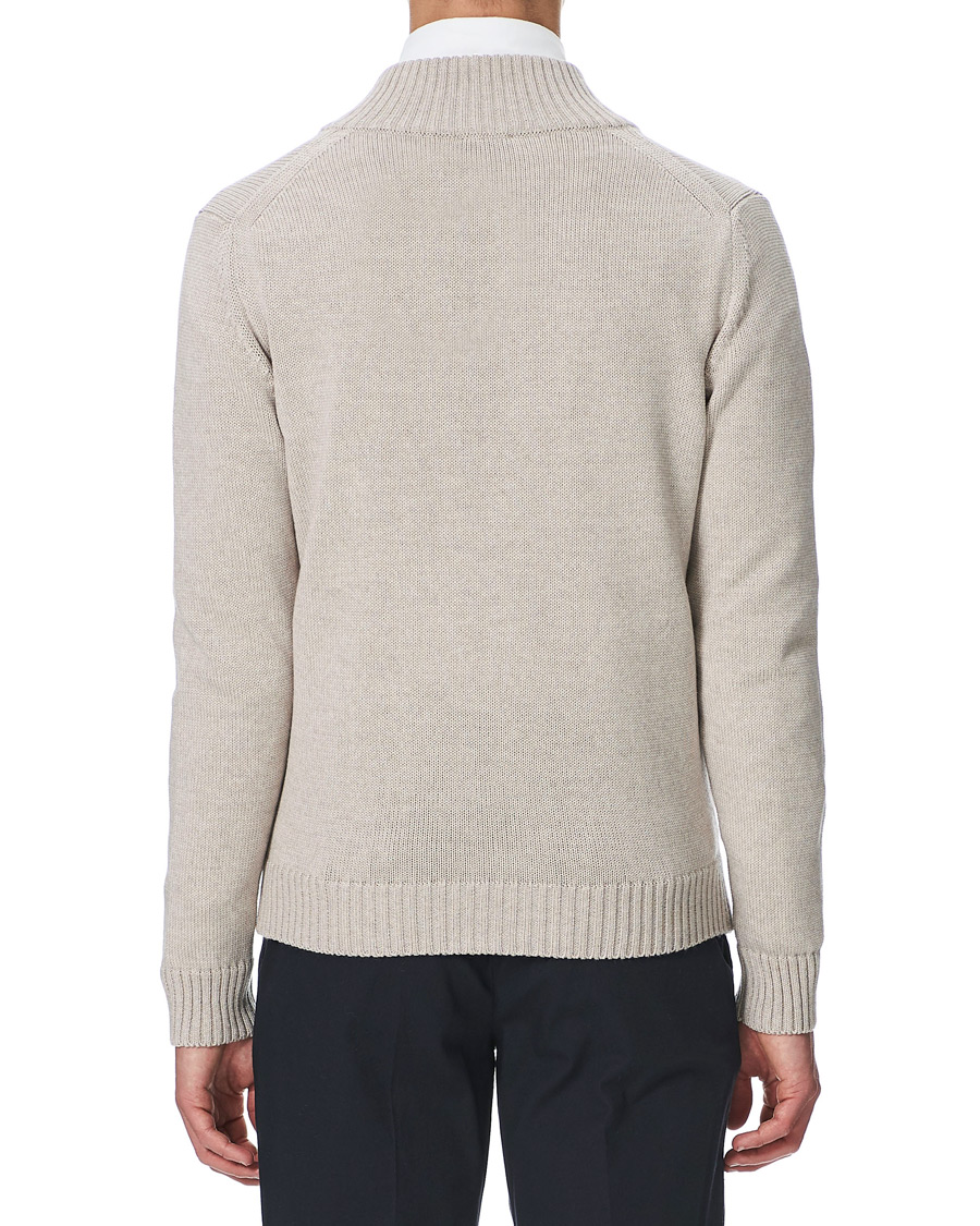 Herren | Pullover | Stenströms | Heavy Merino Wool Cardigan Beige