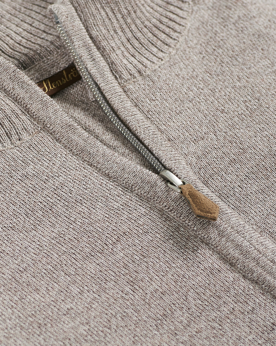 Herren | Pullover | Stenströms | Merino Full Zip Greige