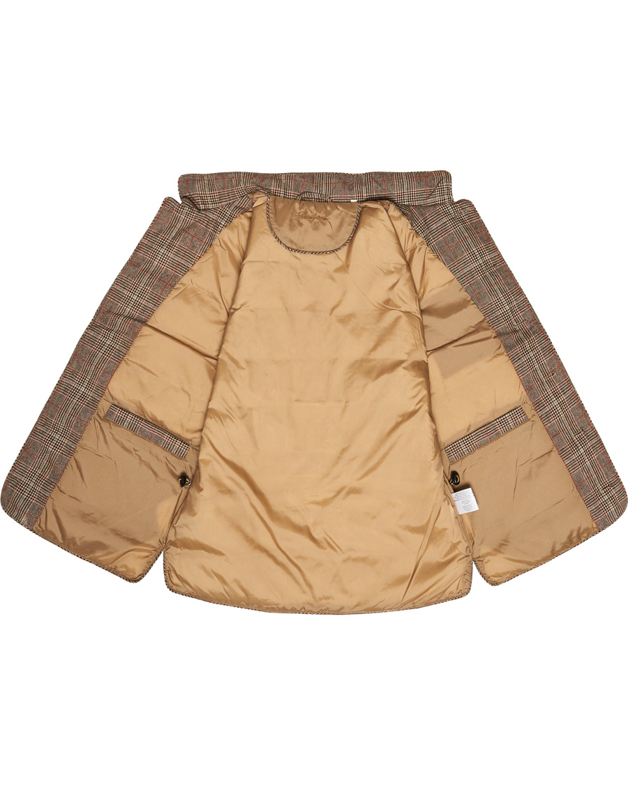 Herren | Jacken | Stenströms | Quilted Check Wool Vest Brown