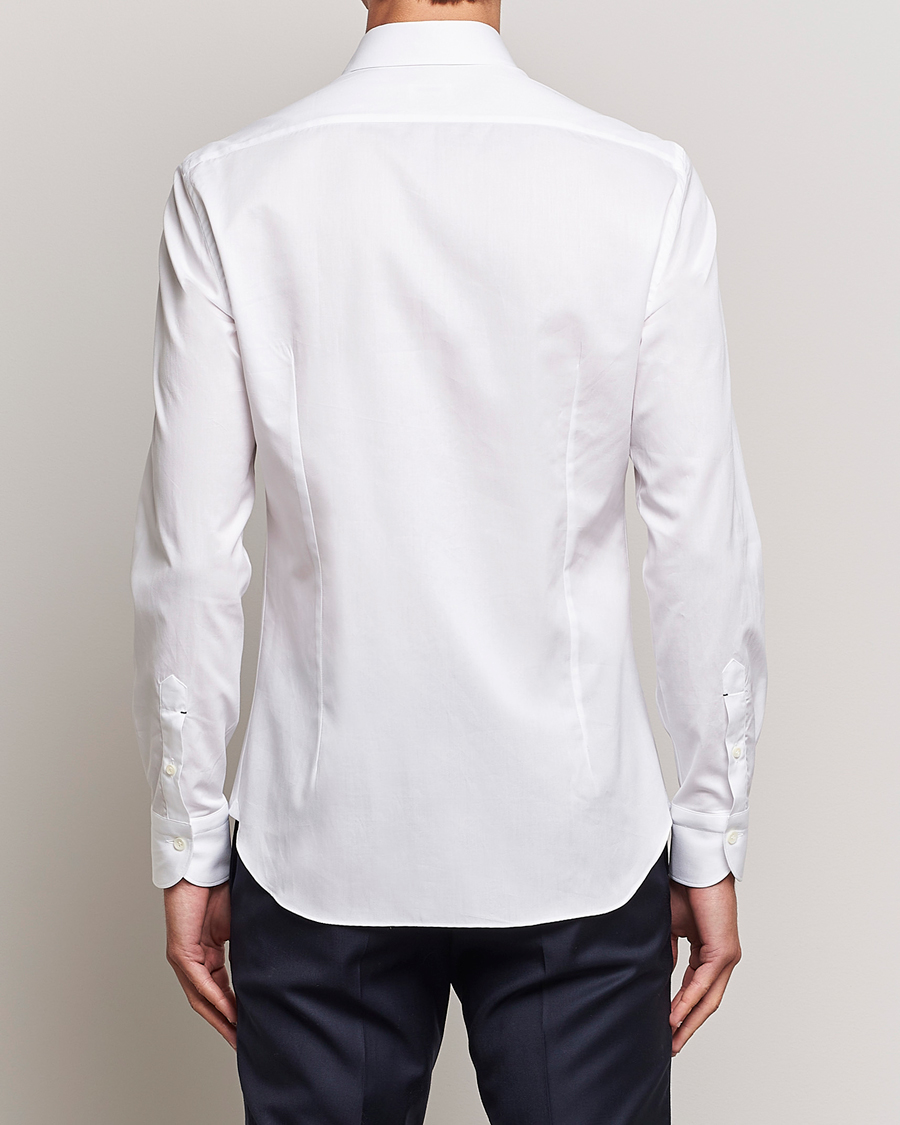 Herren | Hemden | Mazzarelli | Soft Cotton Cut Away Shirt White