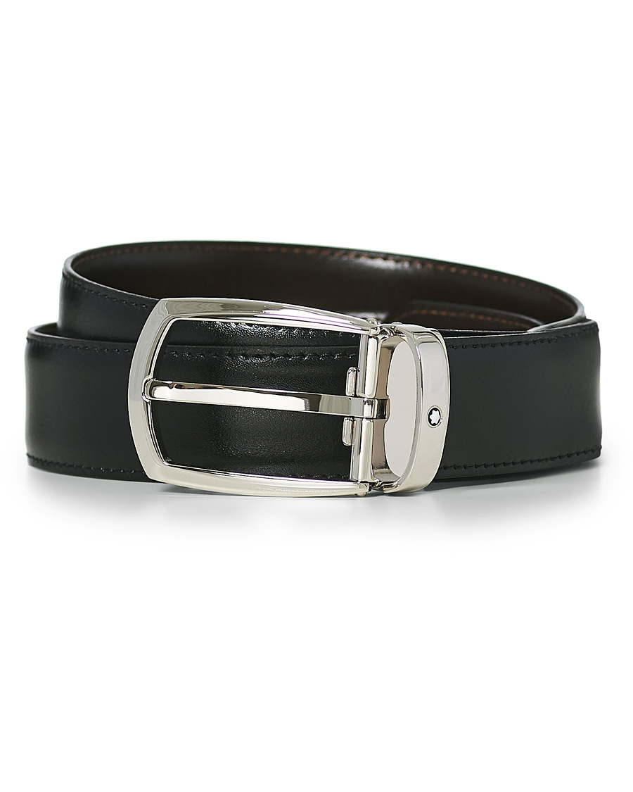 Herren | Montblanc Oblong Horseshoe Buckle 30mm Belt Black | Montblanc | Oblong Horseshoe Buckle 30mm Belt Black