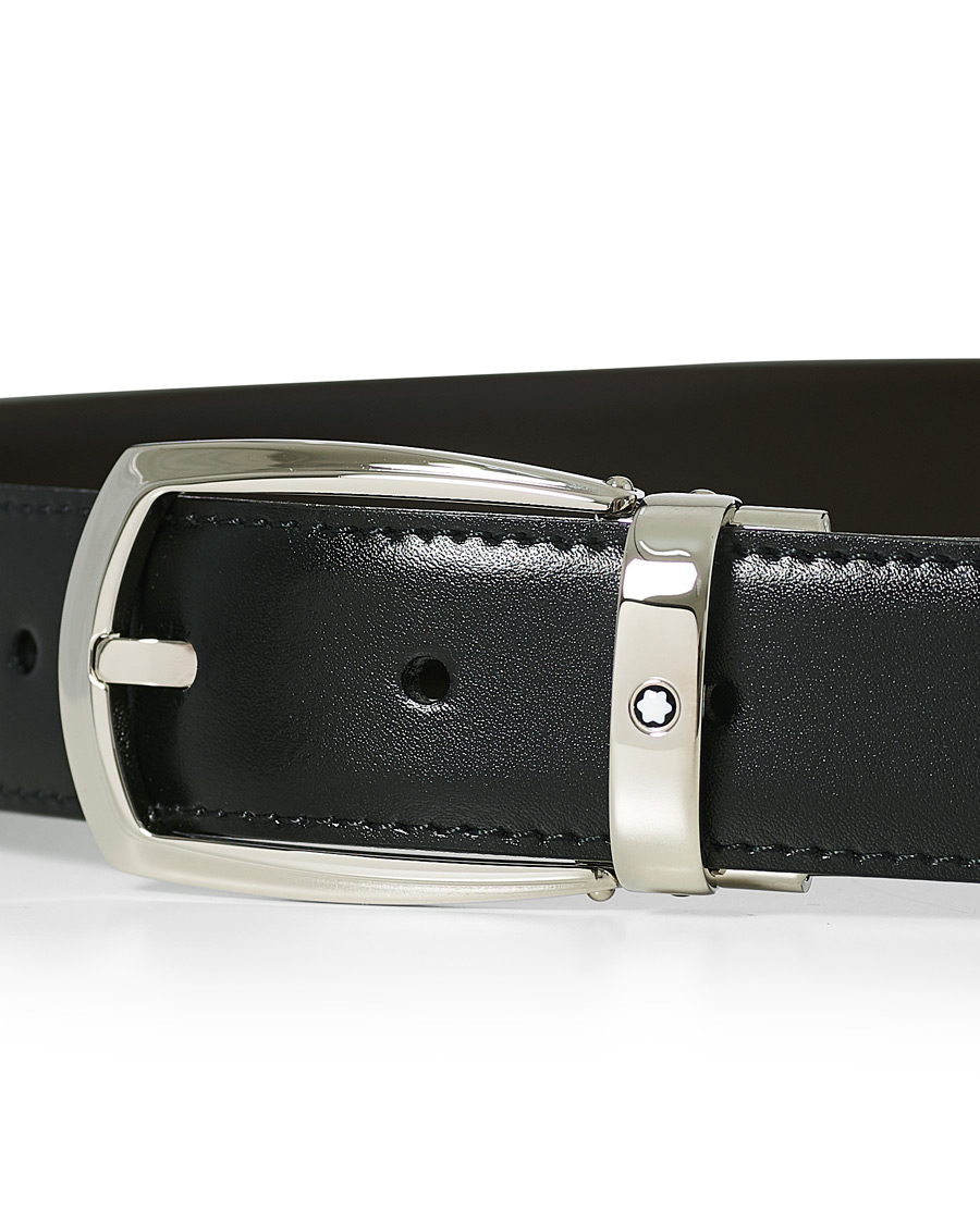 Herren | Montblanc Oblong Horseshoe Buckle 30mm Belt Black | Montblanc | Oblong Horseshoe Buckle 30mm Belt Black