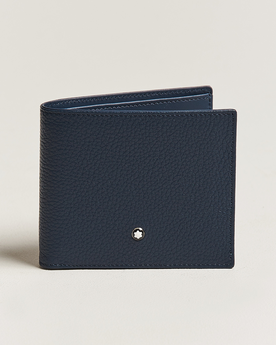 Herren | Montblanc Meisterstück Soft Grain Wallet 6cc Blue | Montblanc | Meisterstück Soft Grain Wallet 6cc Blue